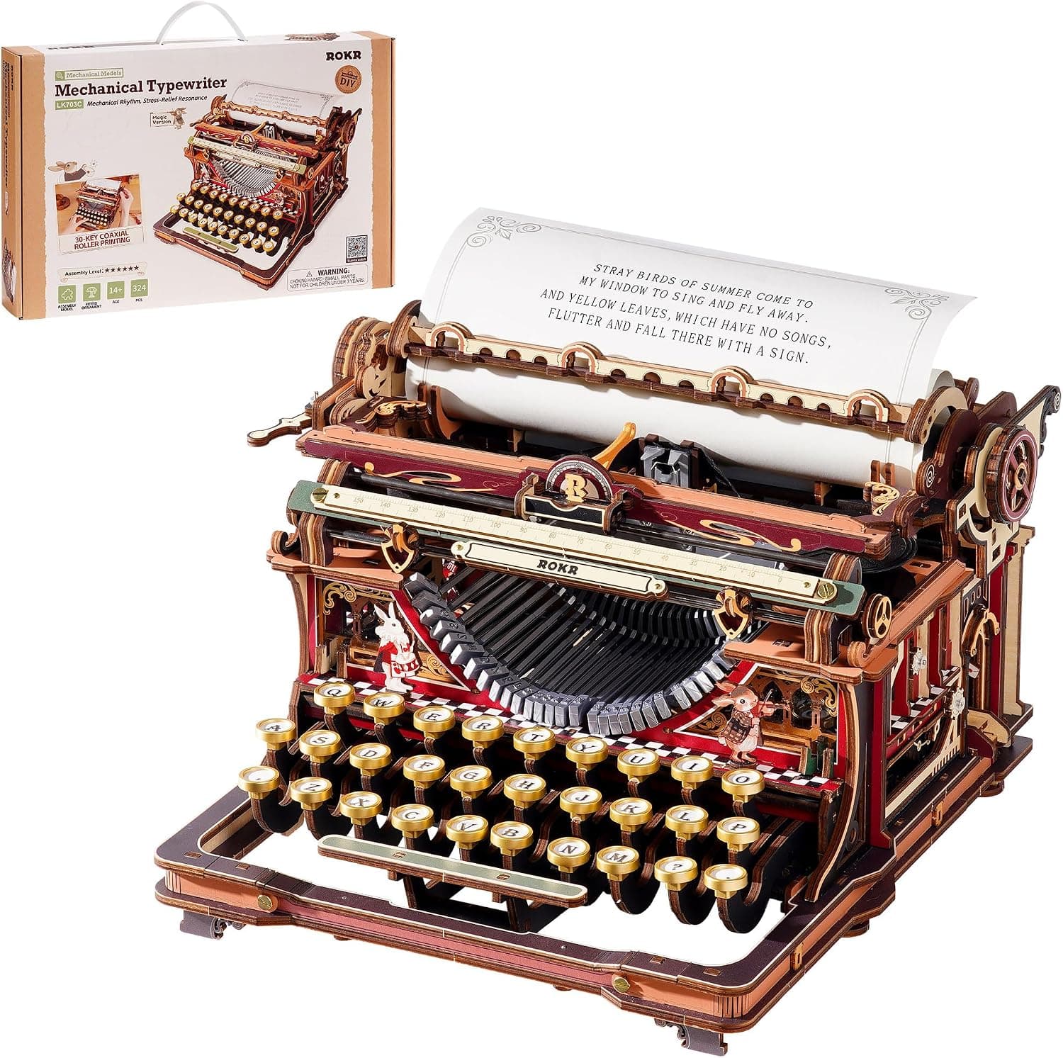 ROKR Typewriter Machine Vintage 3D